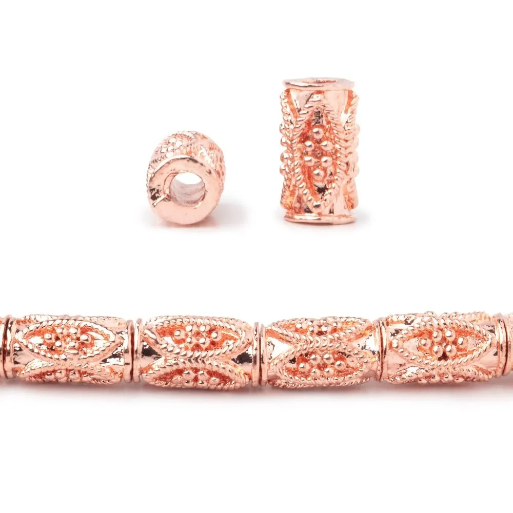 10x5mm Marquise Design Tube Beads 8 inch 21 pieces
