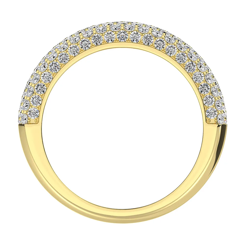 14K Yellow Gold 1/2 Ct.Tw. Diamond Pave Set Mens Band