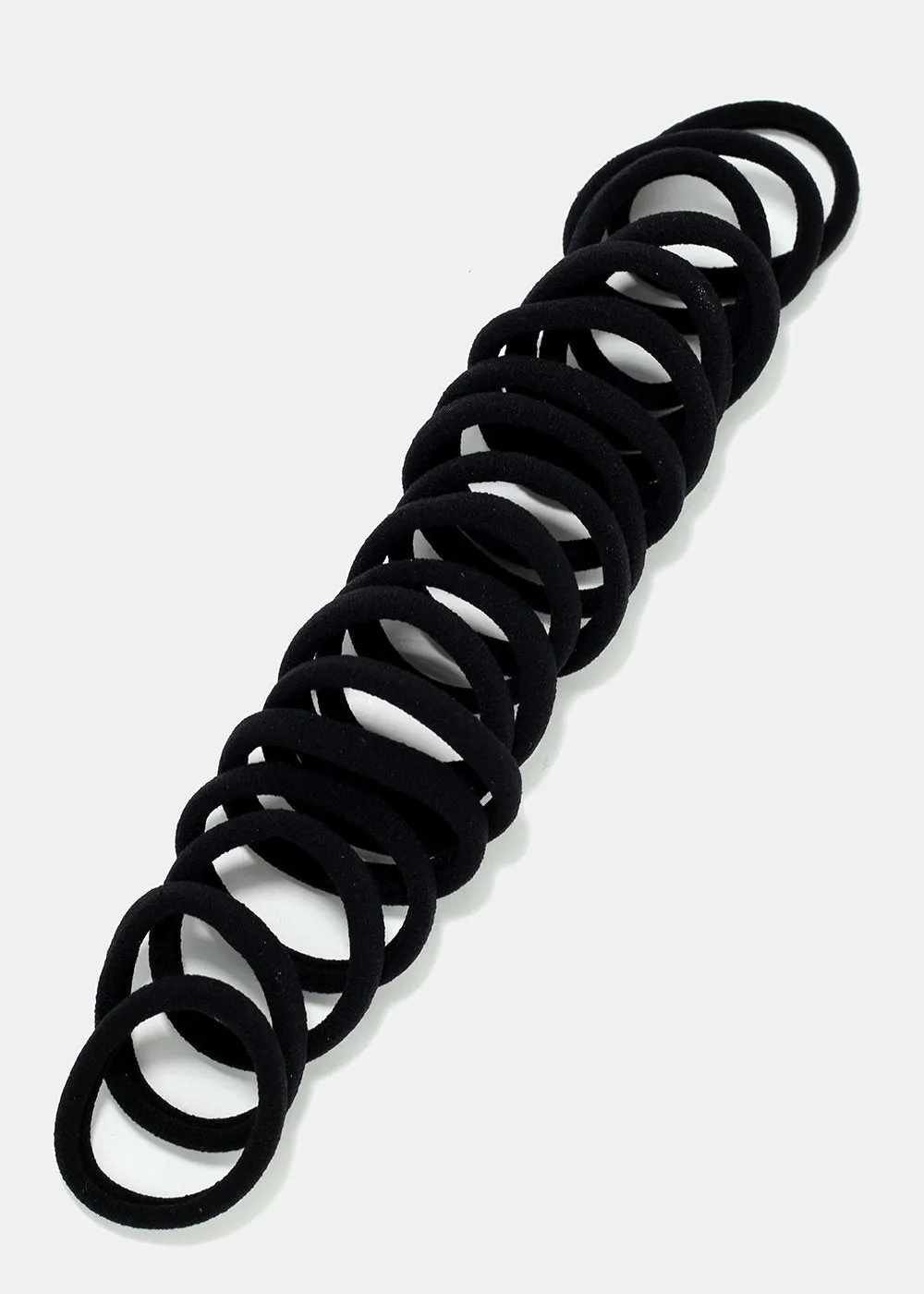 18-Piece Black Hair Elastics