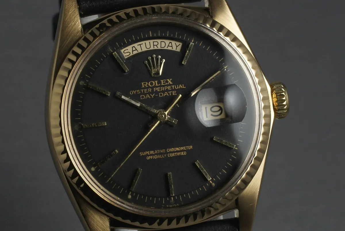 1969 Rolex YG Day-Date 1803 with Black Dial