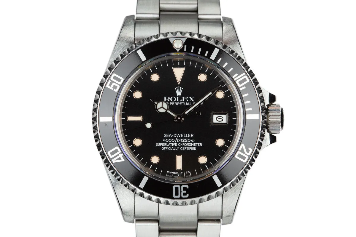 1984 Rolex Sea-Dweller 16660 with Service Case