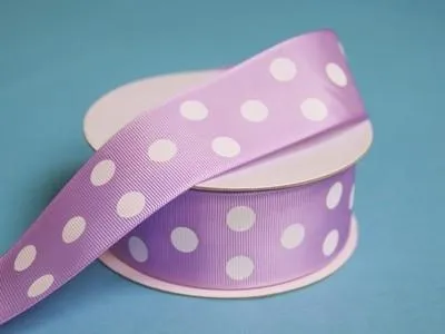25 Yards 1.5" DIY Lavender Grosgrain Polka Dot Ribbon Wedding Party Dress Favor Gift Craft