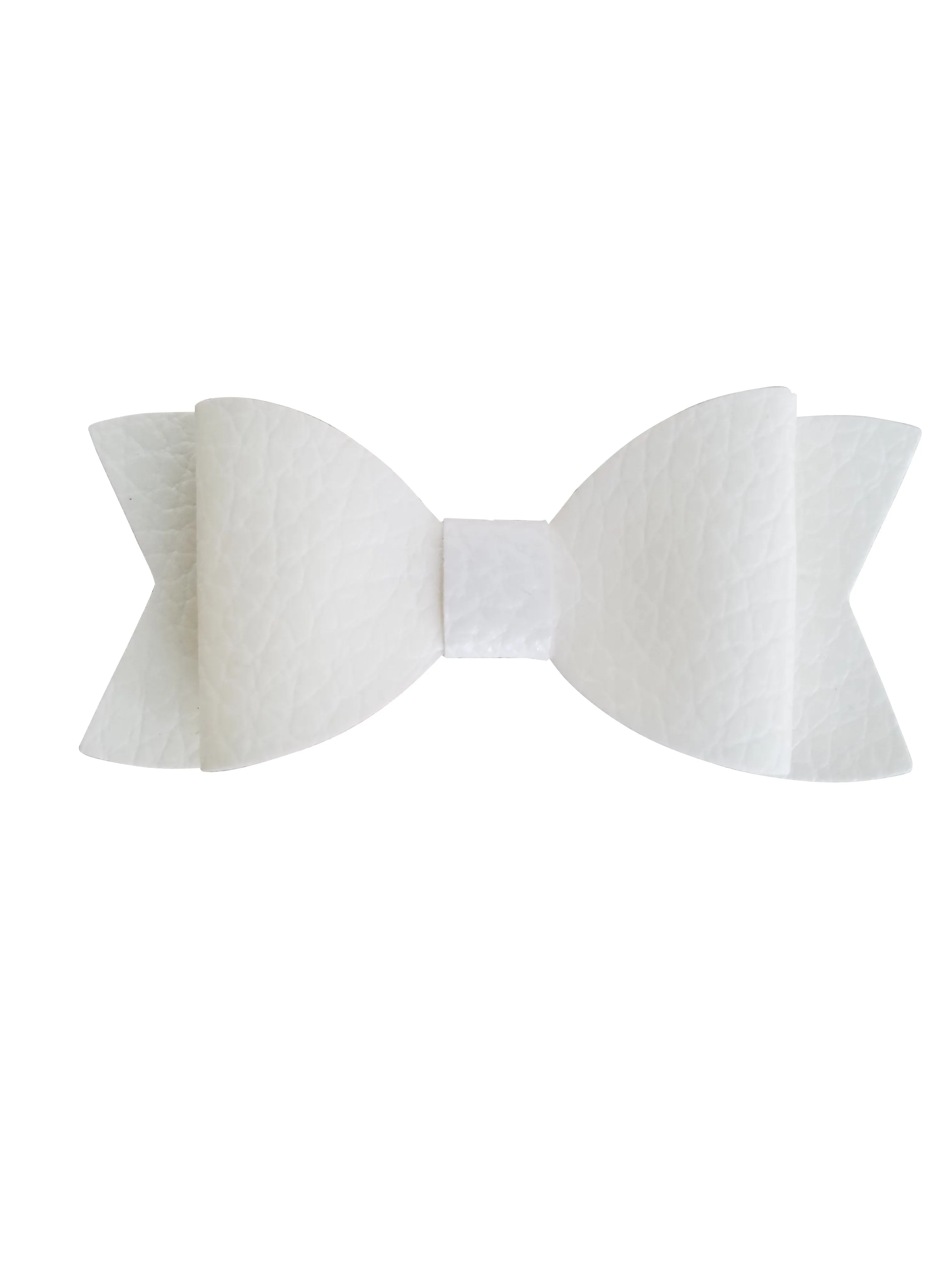 3" Texture Leather Hair Bow Clips