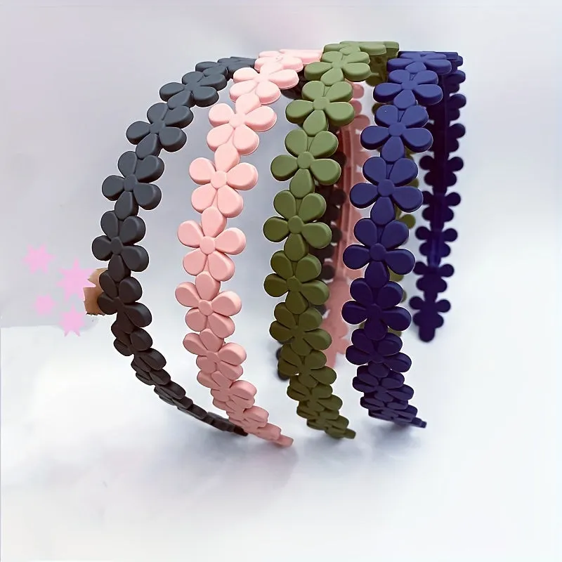 4pcs Chic Floral Headbands Stylish Hair Accessories for Women