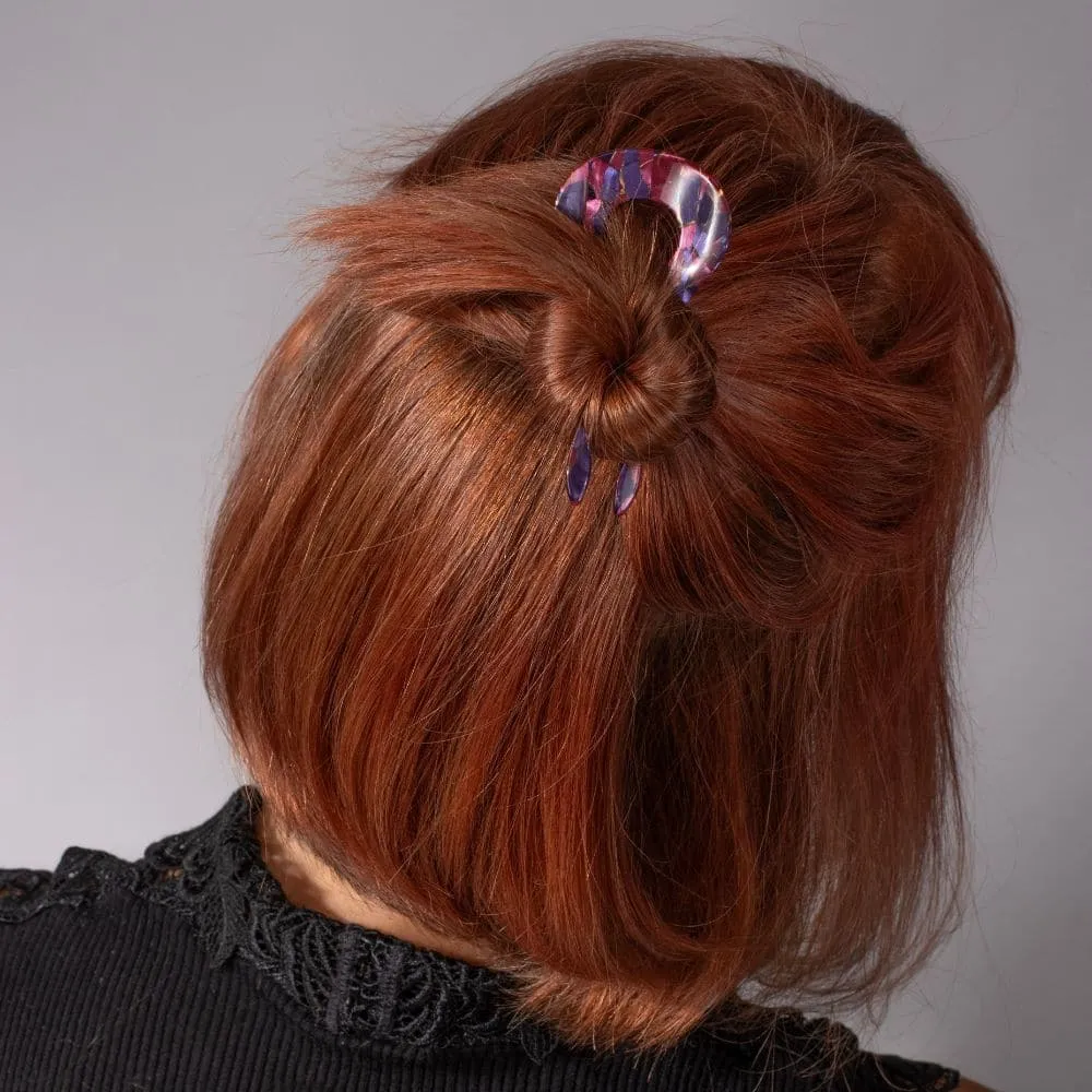 8cm Waved Chignon Pin