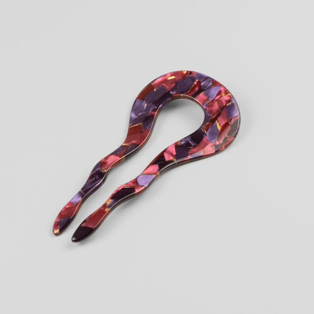 8cm Waved Chignon Pin