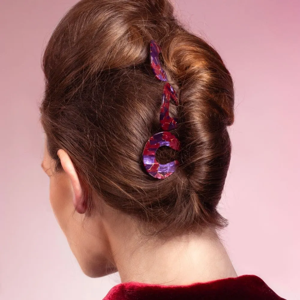 8cm Waved Chignon Pin