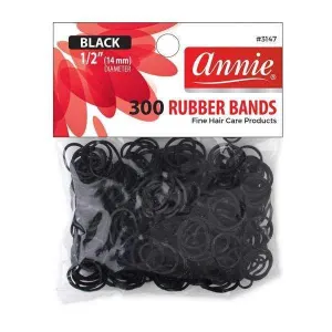 ANNIE RUBBER BANDS BLACK- 300PC