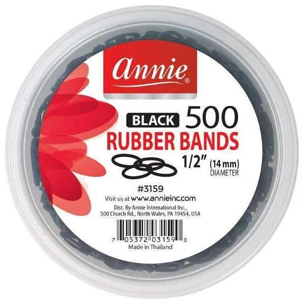 ANNIE RUBBER BANDS BLACK- 500PC