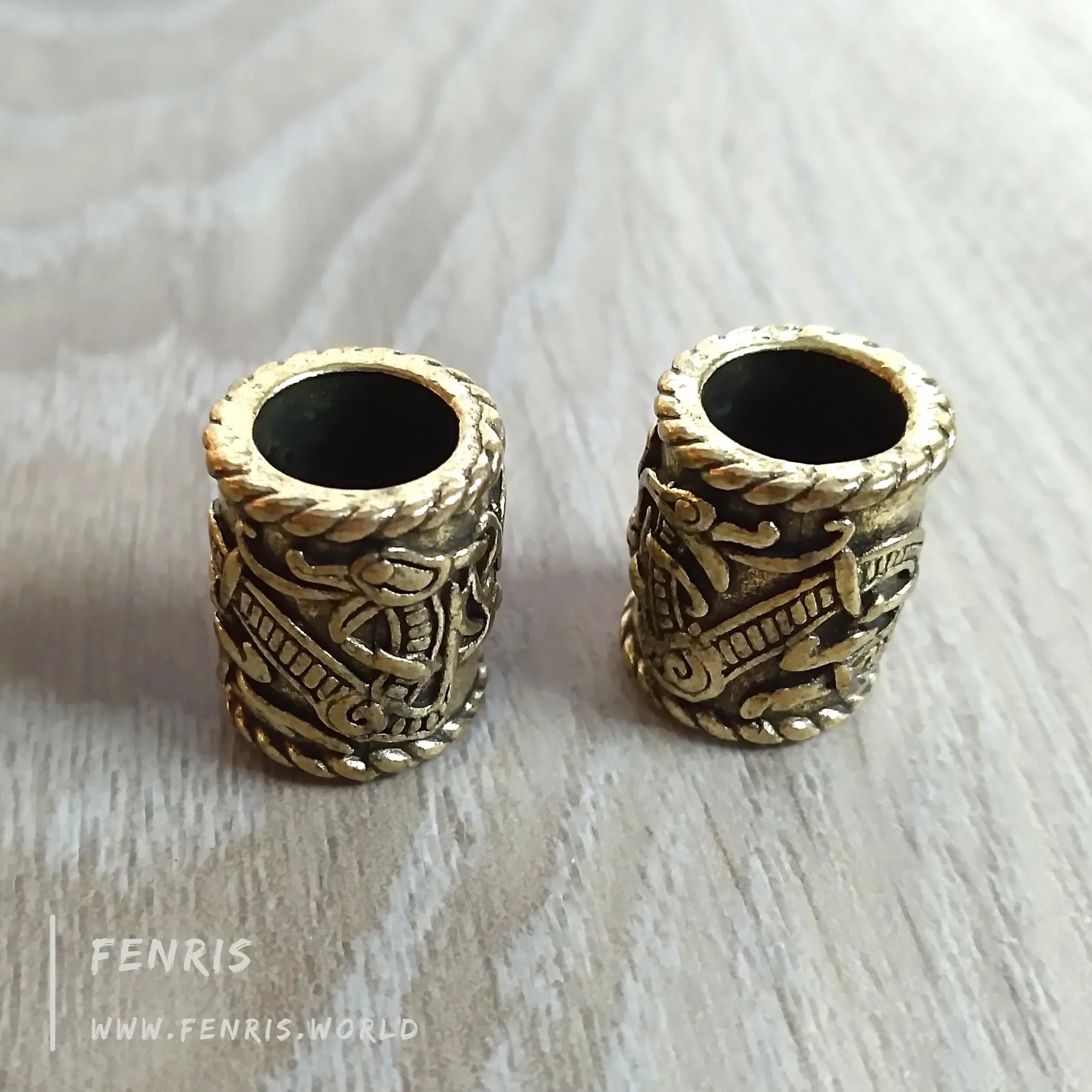 Beard Braid Beads Bronze Dragon Celtic Viking Style