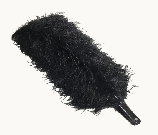 black 4 layers ostrich Feather Fan 35"x 67"