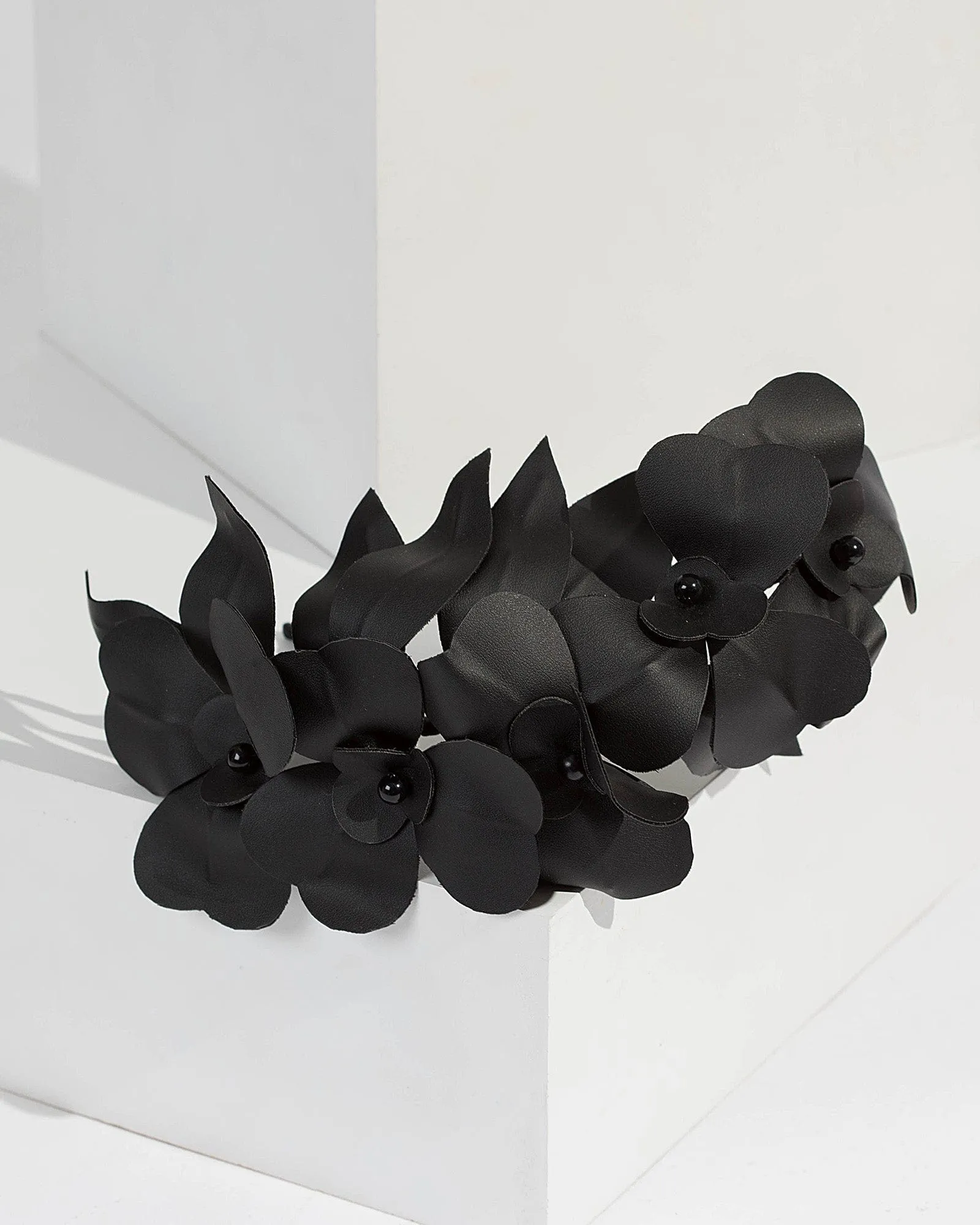 Black Flower Fascinator