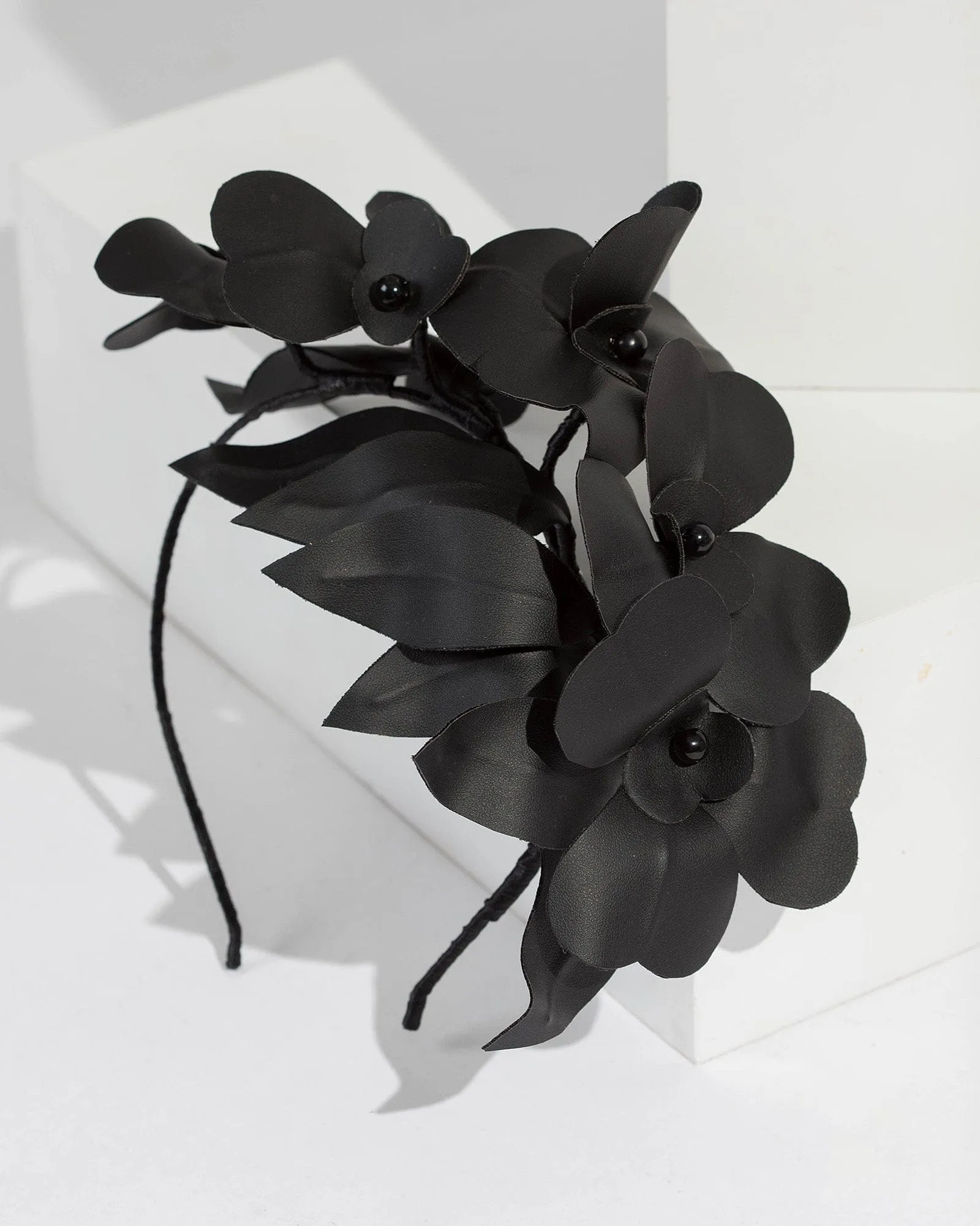 Black Flower Fascinator