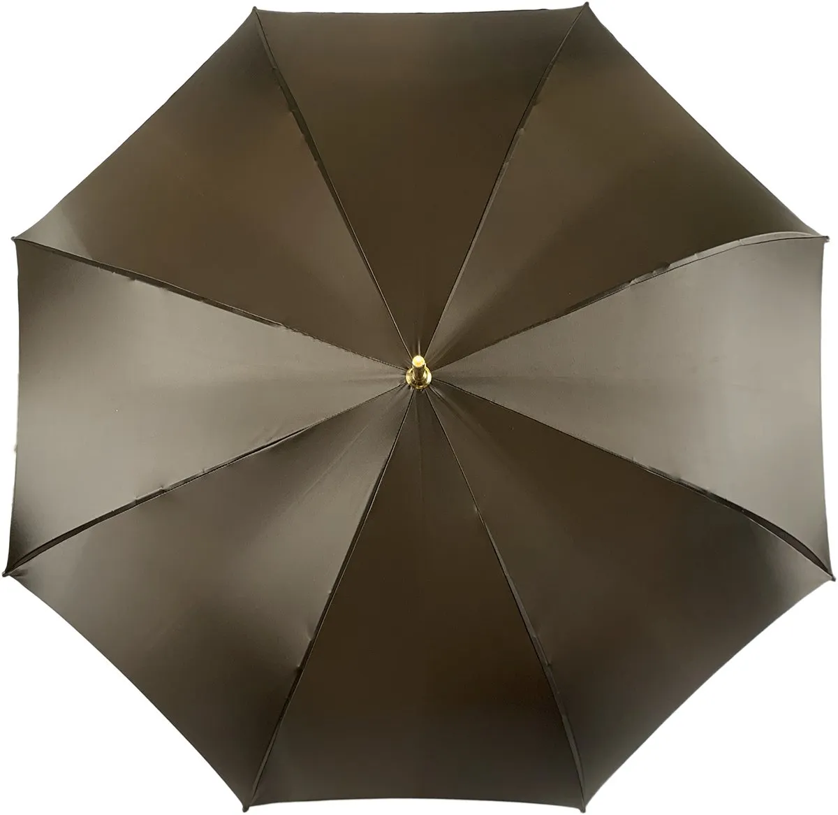 Brown Umbrella With Rhombus Pattern Inside