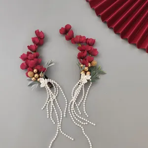 Bulk 2Pcs Wedding Clip Rhinestone Bridal Handmade Flower Clip Wholesale