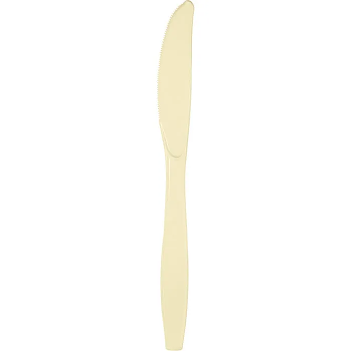 Bulk Ivory Plastic Knives (288 per Case)