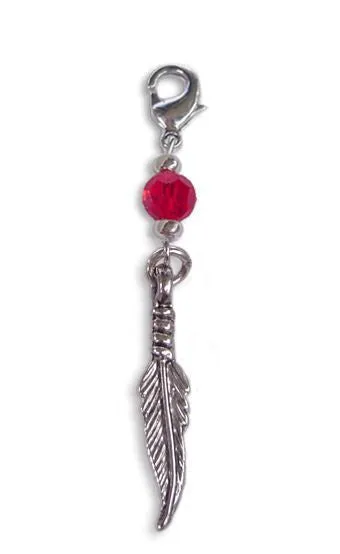 Charm Small Silver - Feather