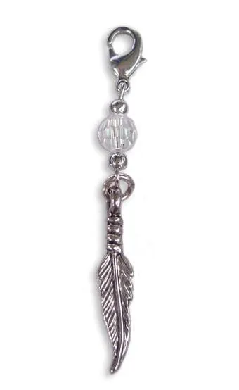 Charm Small Silver - Feather