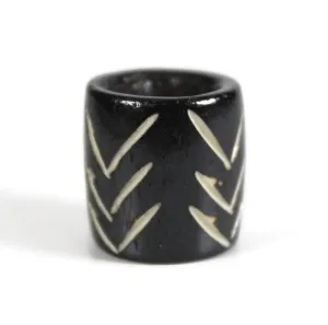 Chevron Bone Dread Bead // 8 - 12mm Bead Holes // Dreadlock Beads, Dread Jewelry, Dread Accessories, Large Hole Beads, Hair Beads