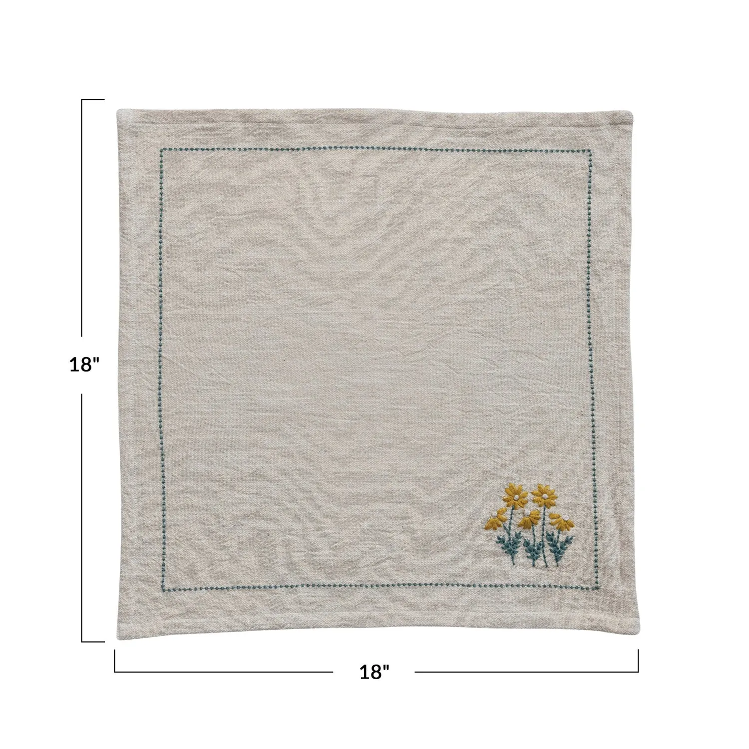 Cotton Flower & Knot Napkins