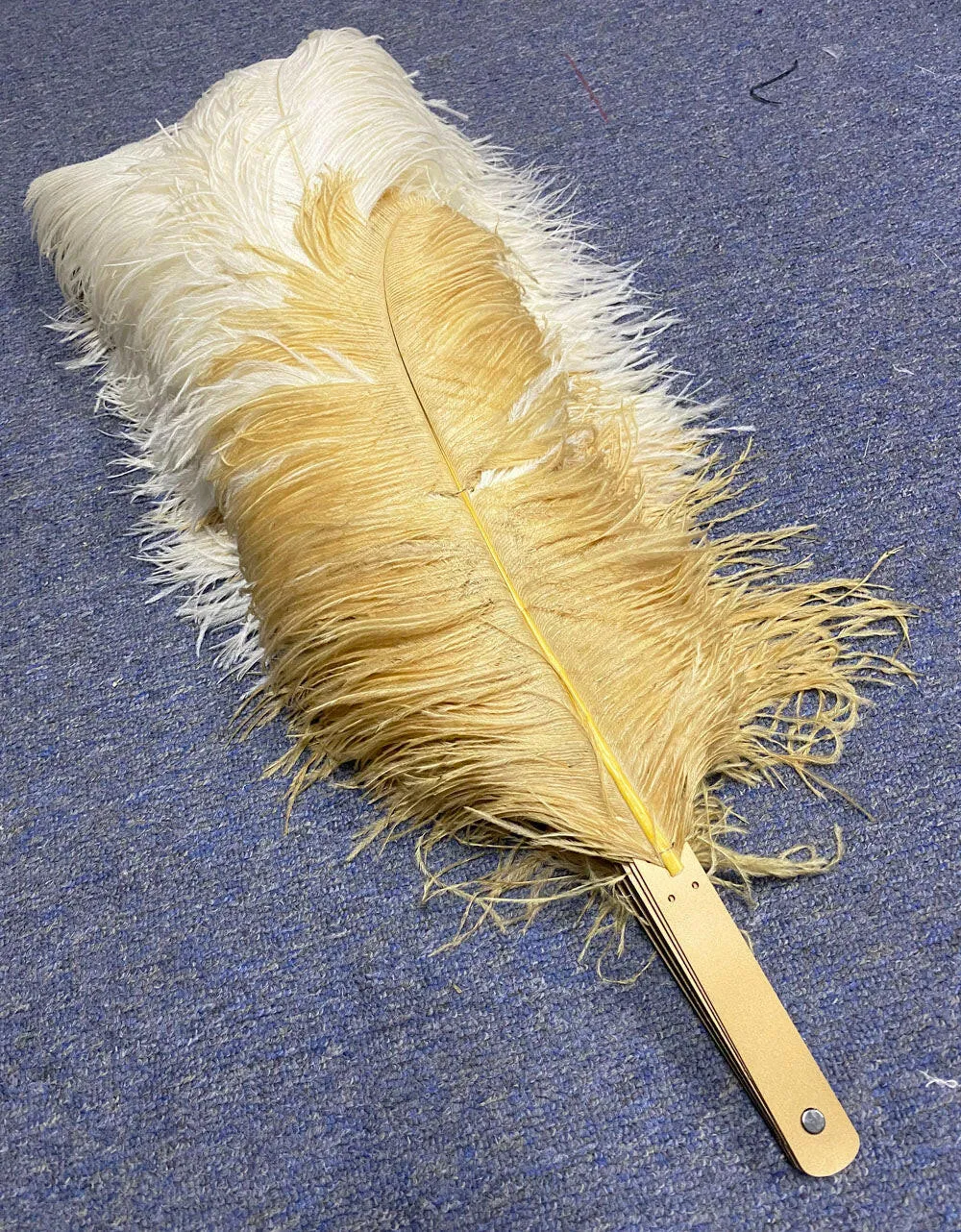 Custom U/D mix color Triple layers Ostrich Feather Fan 35"x 63"
