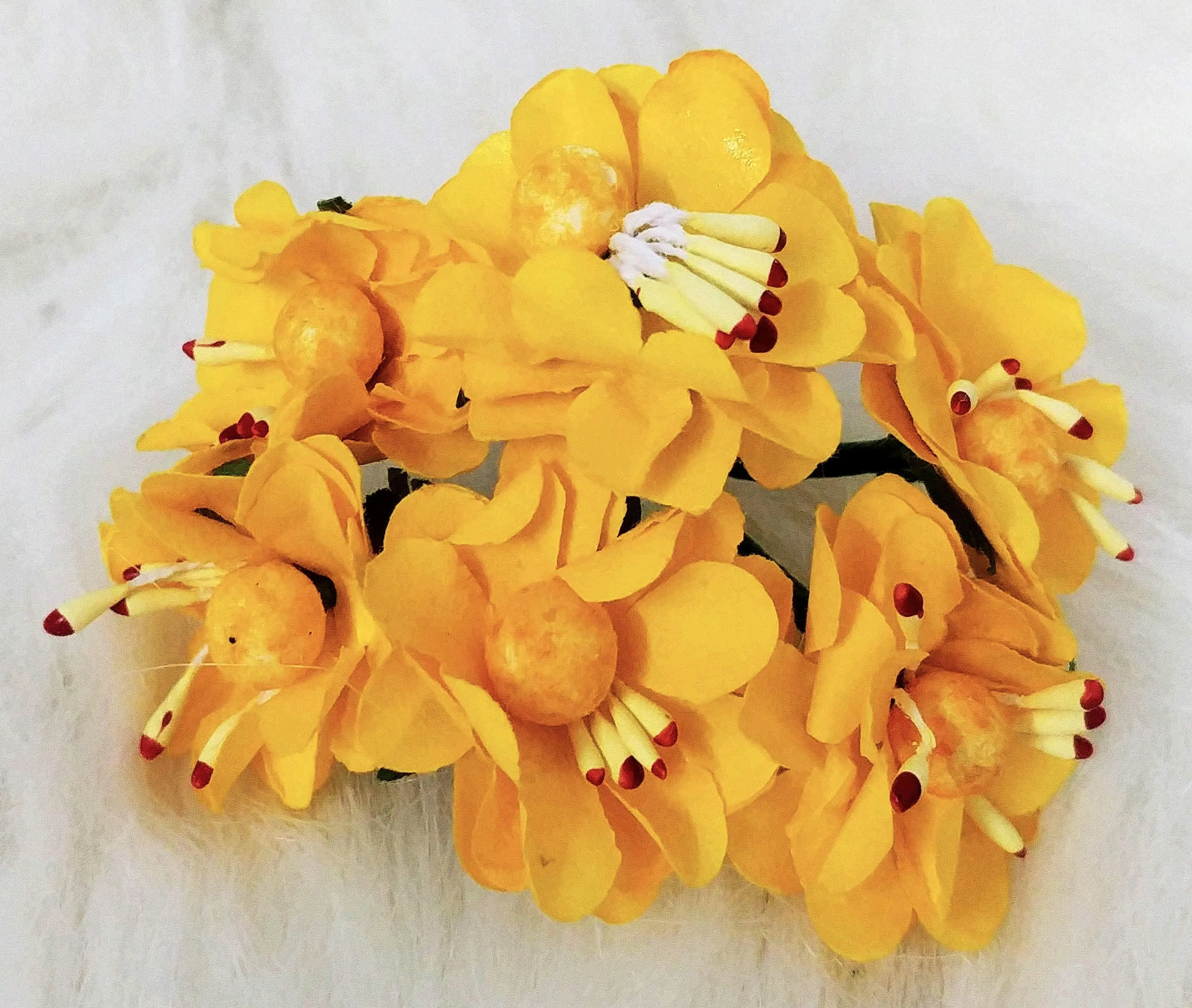 Decorative Artificial Mini Rose Paper Flower for Decor, Craft or Textile - Design 13