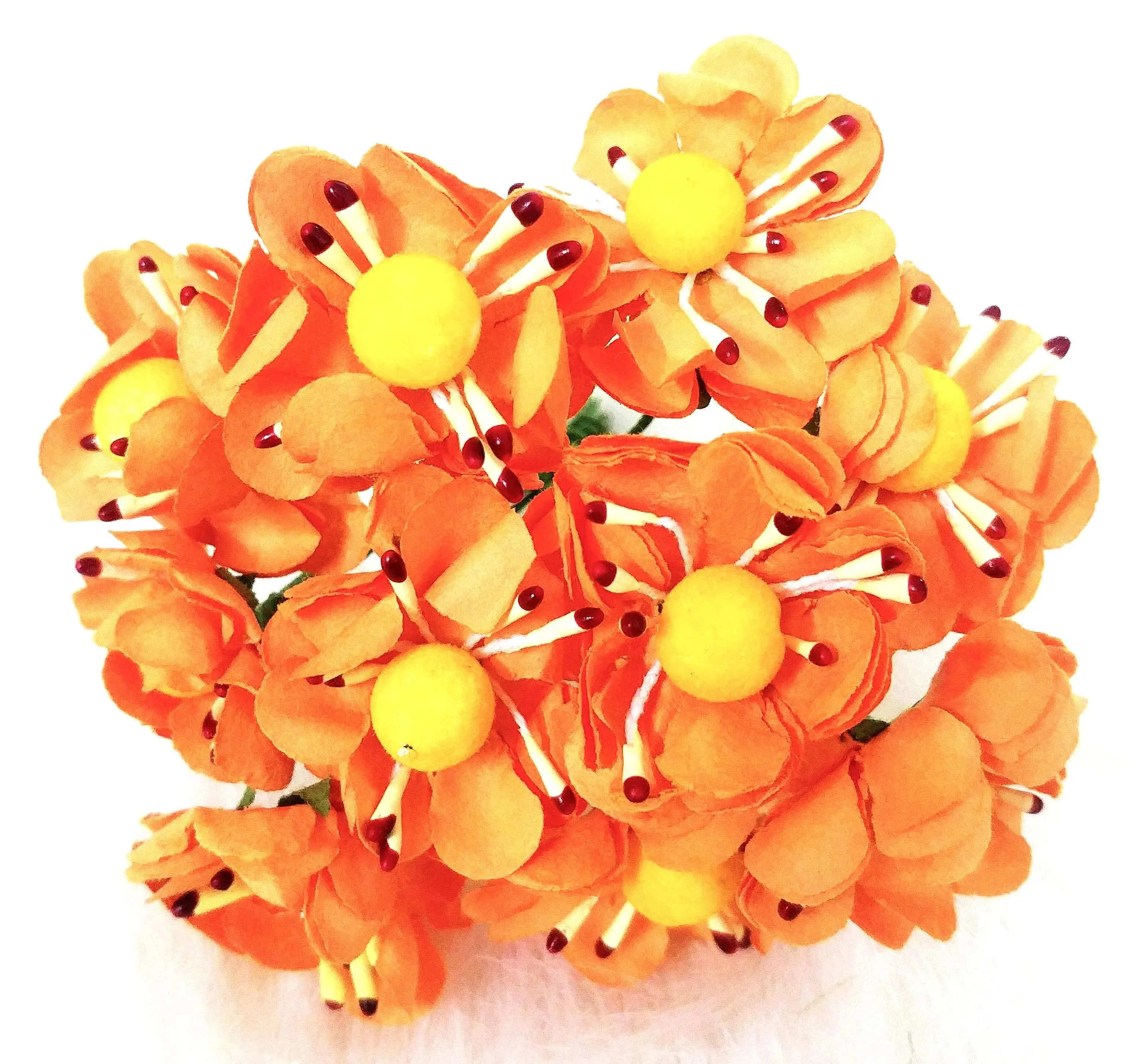 Decorative Artificial Mini Rose Paper Flower for Decor, Craft or Textile - Design 13