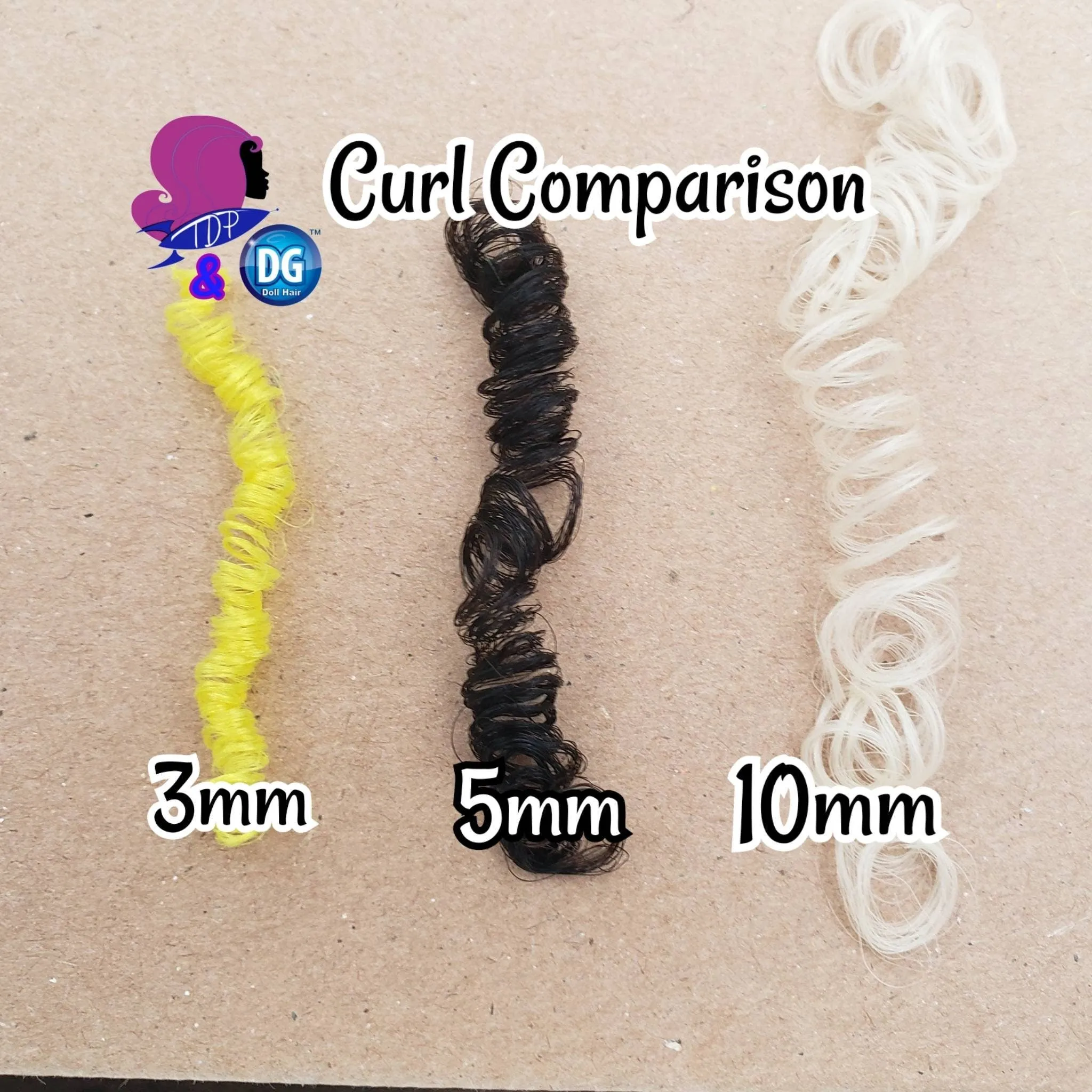 DG Curly Nylon Blue Velvet NH3163 3mm 1oz/28g 36in/92cm Doll Hair