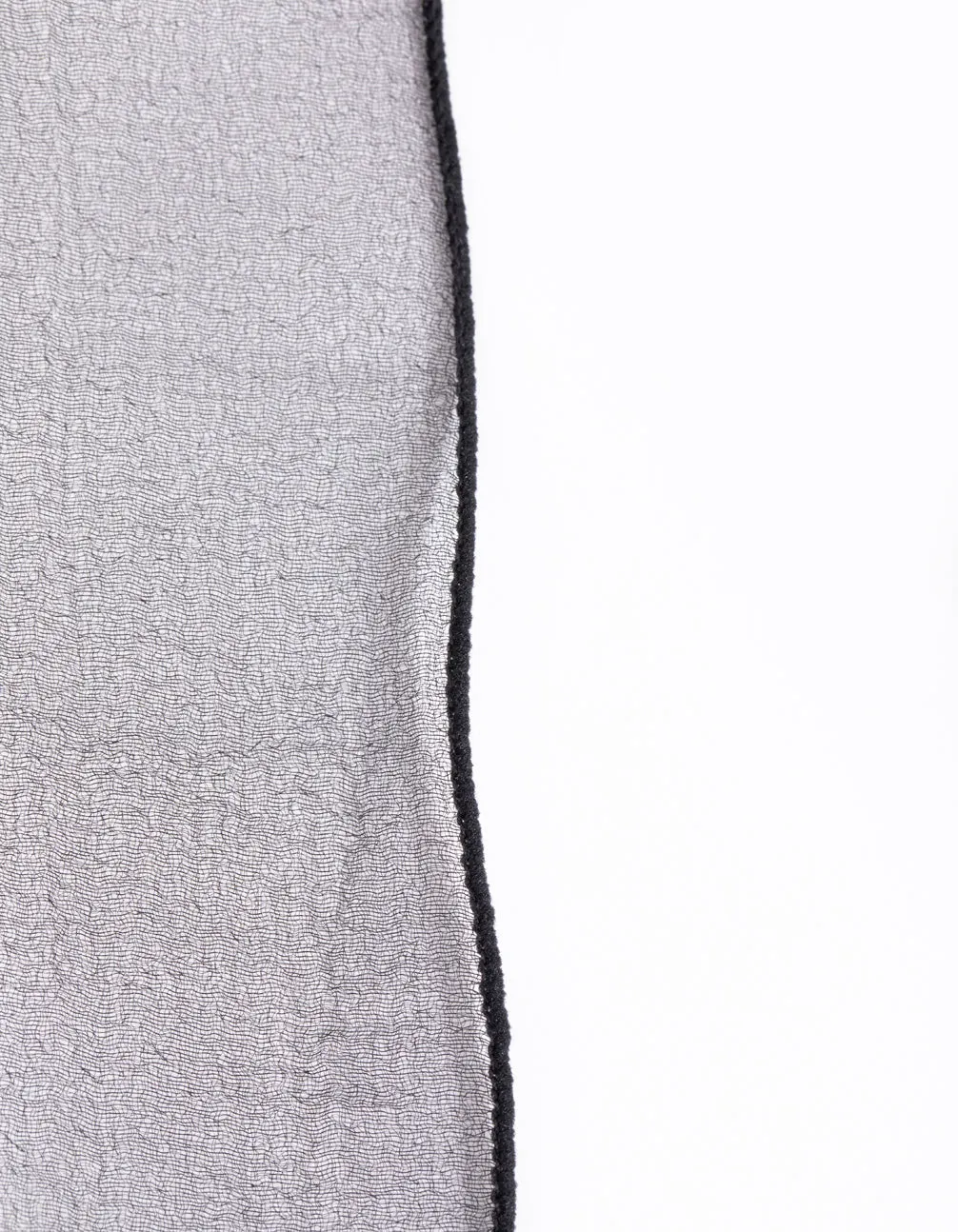 Edge Black Ribbon Hair Tie