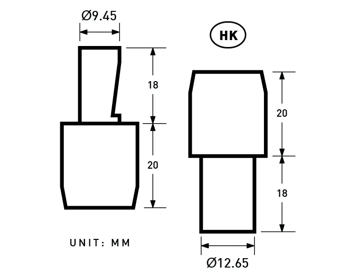 FJA | 13mm Double-sided Plastic Press Snap Fastener | APS-MB13