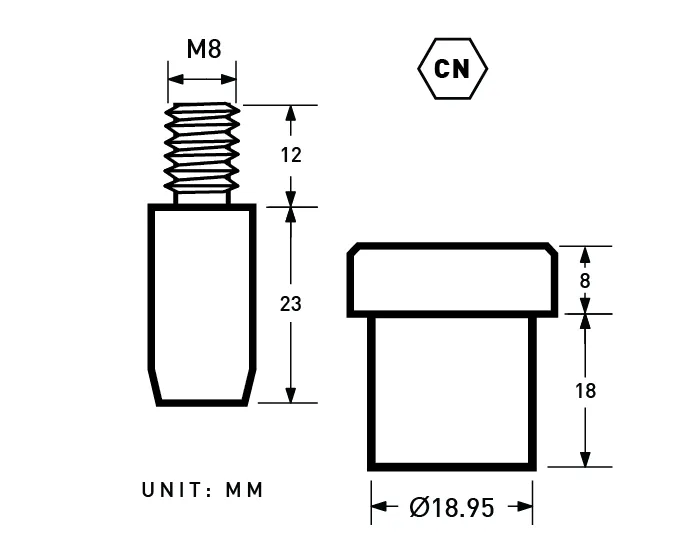 FJA | 13mm Double-sided Plastic Press Snap Fastener | APS-MB13