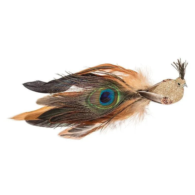 Glitter Peacock Birdclip