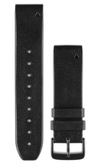 GRM Watch Band QuickFit 22 Black PerfORSated Leather