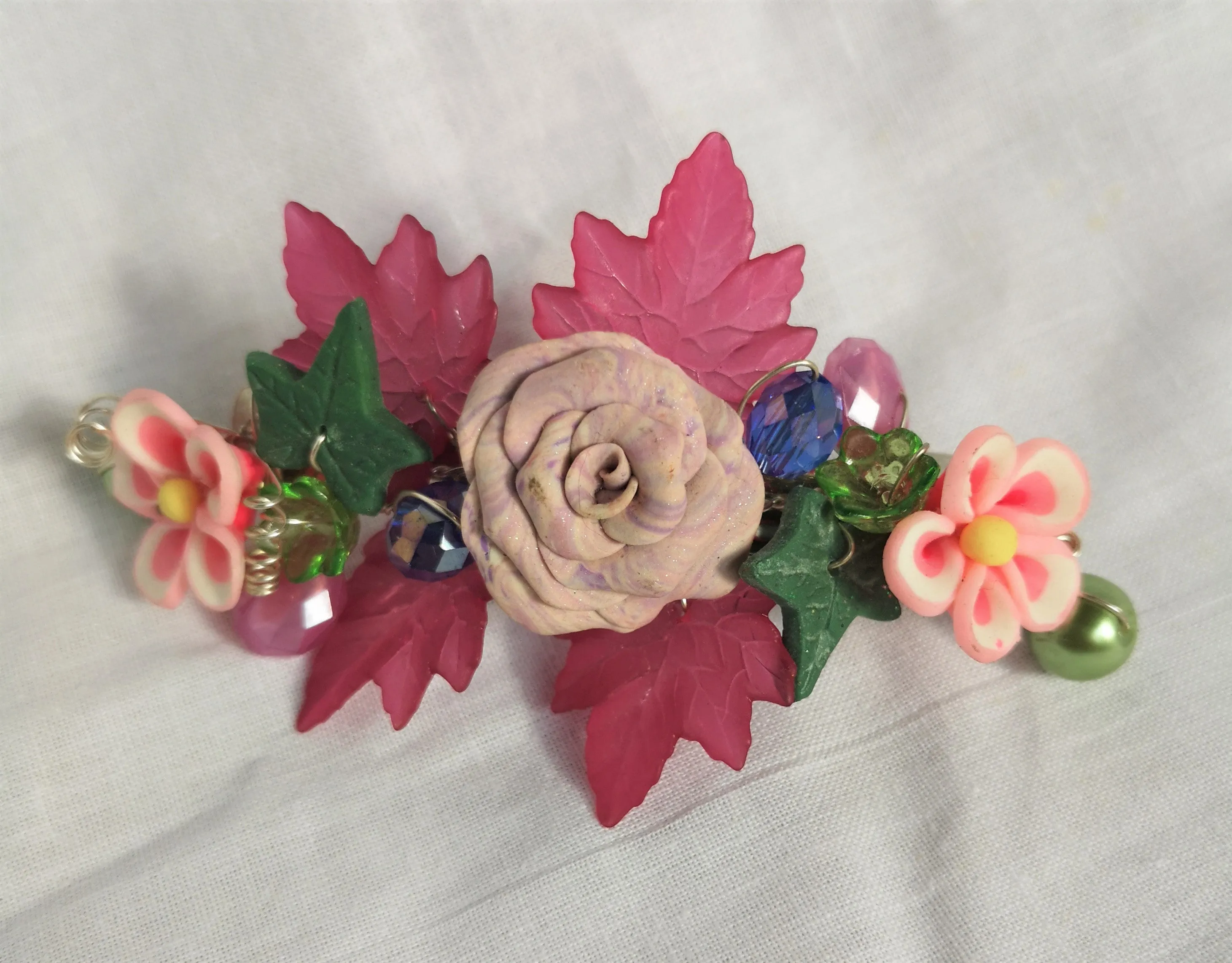 Hair Accessories, hair Barrette, beaded handmade bridal fashion, prom wear,
