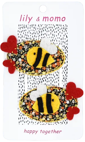 Honey Bee Hair Clips