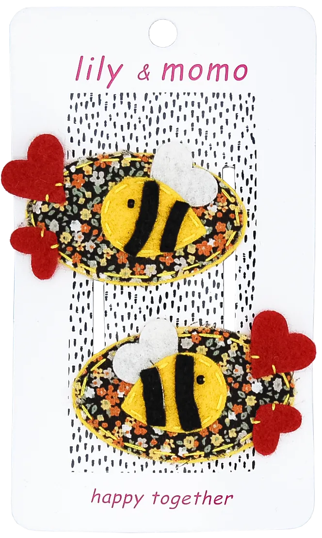 Honey Bee Hair Clips
