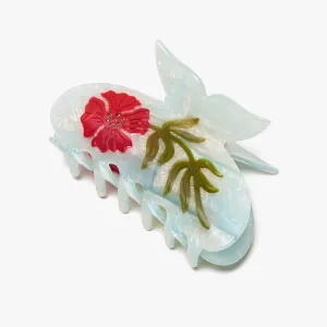 Iridescent Light Blue Flower Hair Claw
