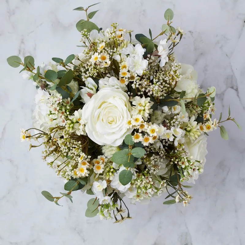 Ivory Silk Flower Arrangement