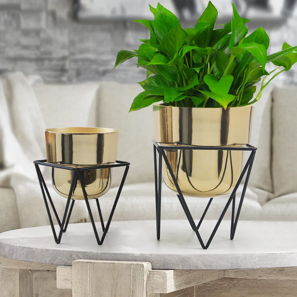 Jigsaw Metal Planter with Stand