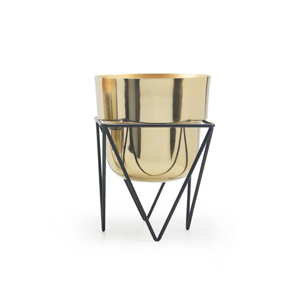 Jigsaw Metal Planter with Stand