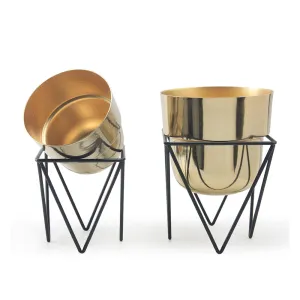 Jigsaw Metal Planter with Stand