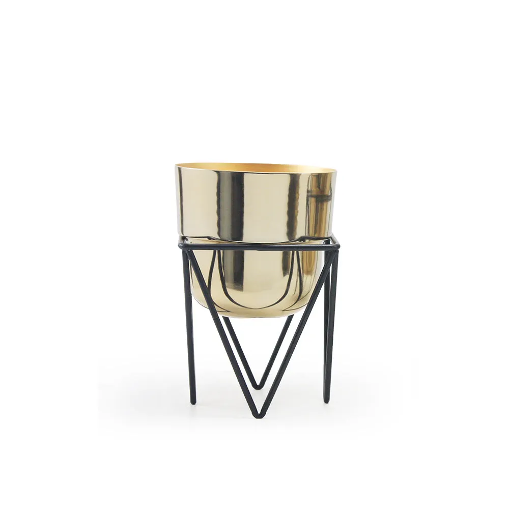 Jigsaw Metal Planter with Stand