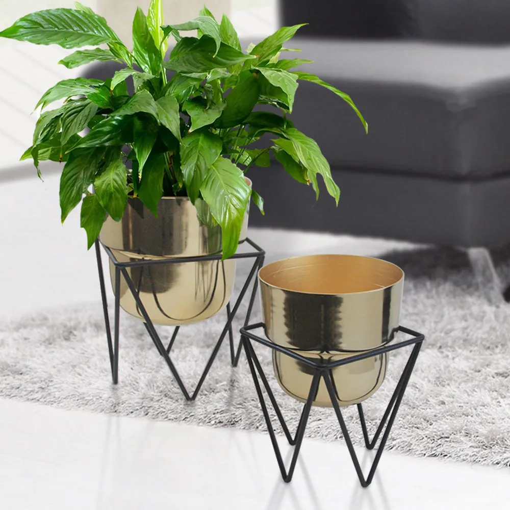Jigsaw Metal Planter with Stand