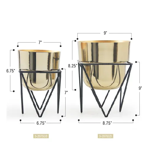 Jigsaw Metal Planter with Stand