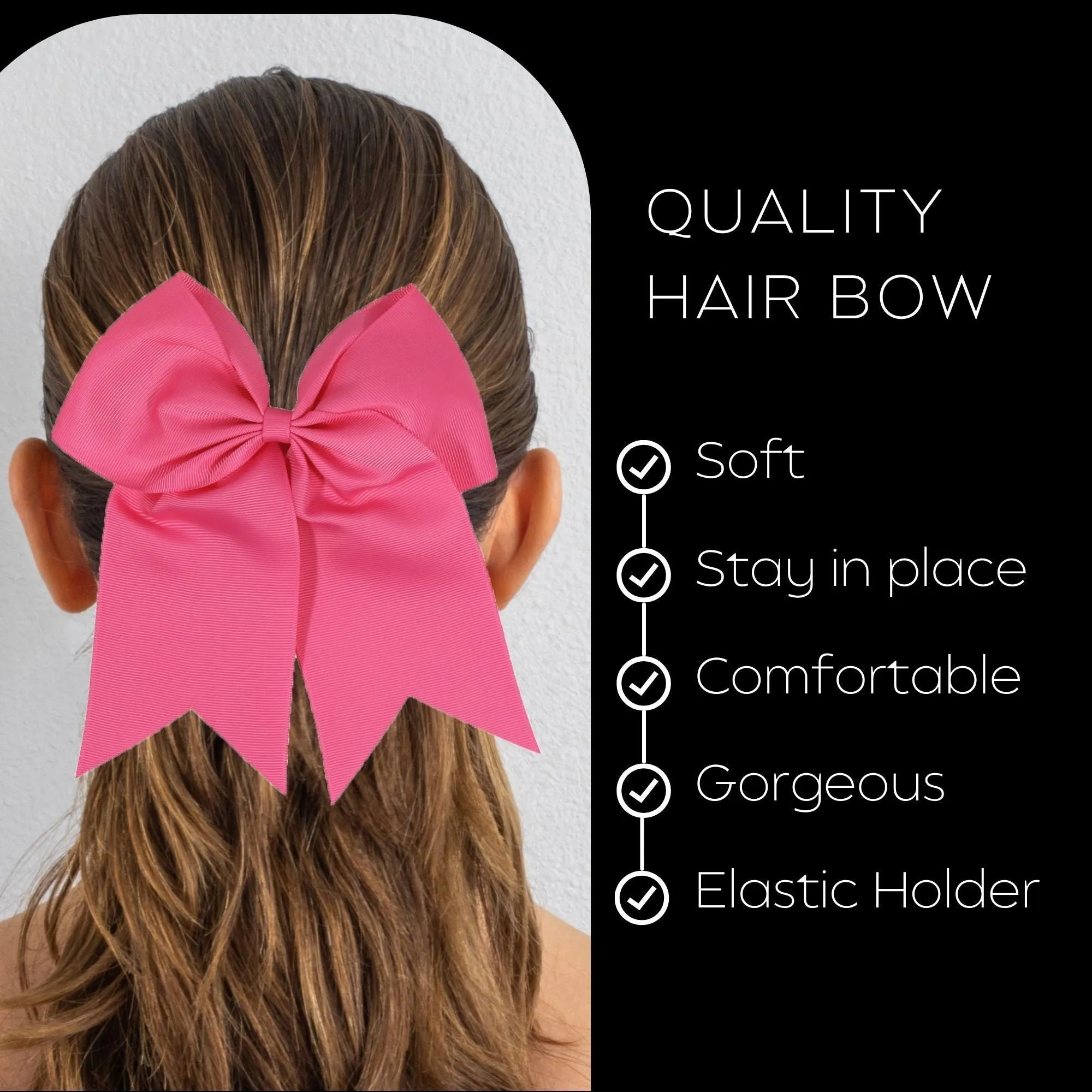Medium Pink Clip Hair Bow