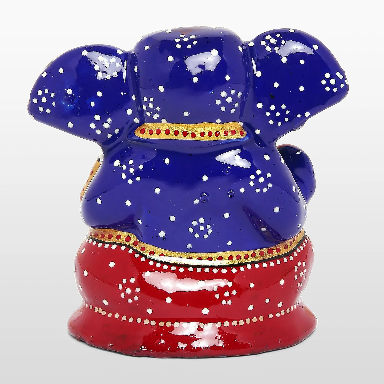 Metal Enamel Handpainted Times Ganesha 2.5 in