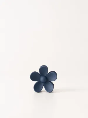 Navy Flower Claw Clip