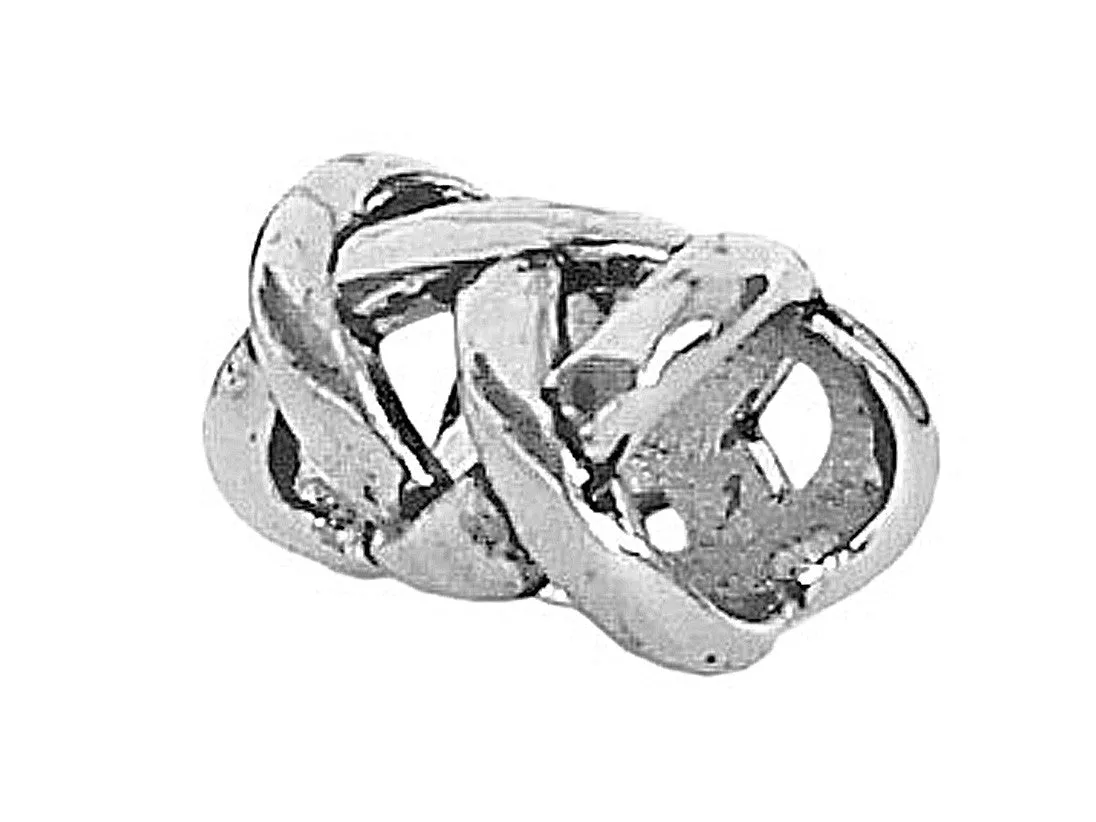 New! Open Weave Hair Bead - Silver