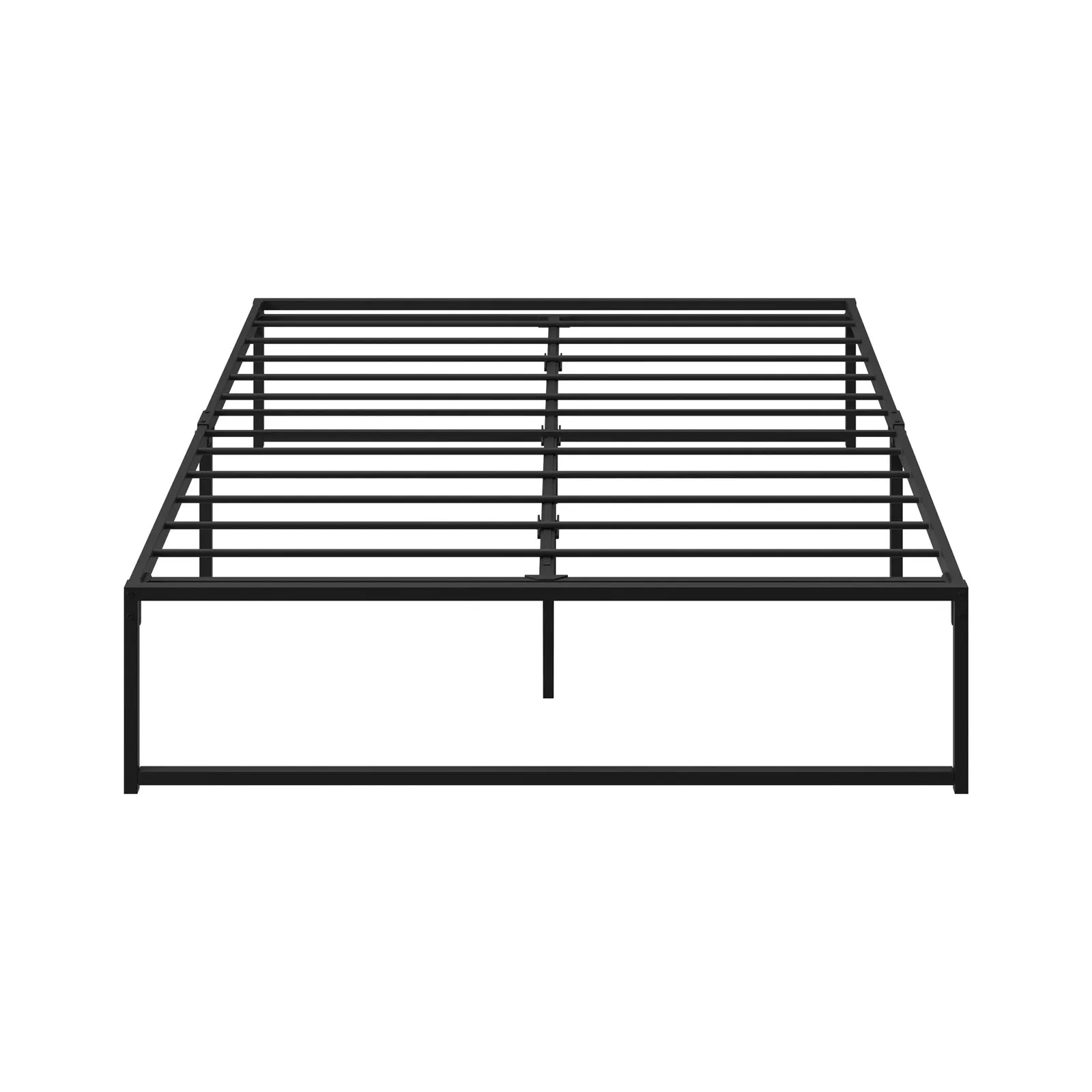 Oikiture Metal Bed Frame Queen Size Beds Base Platform Black