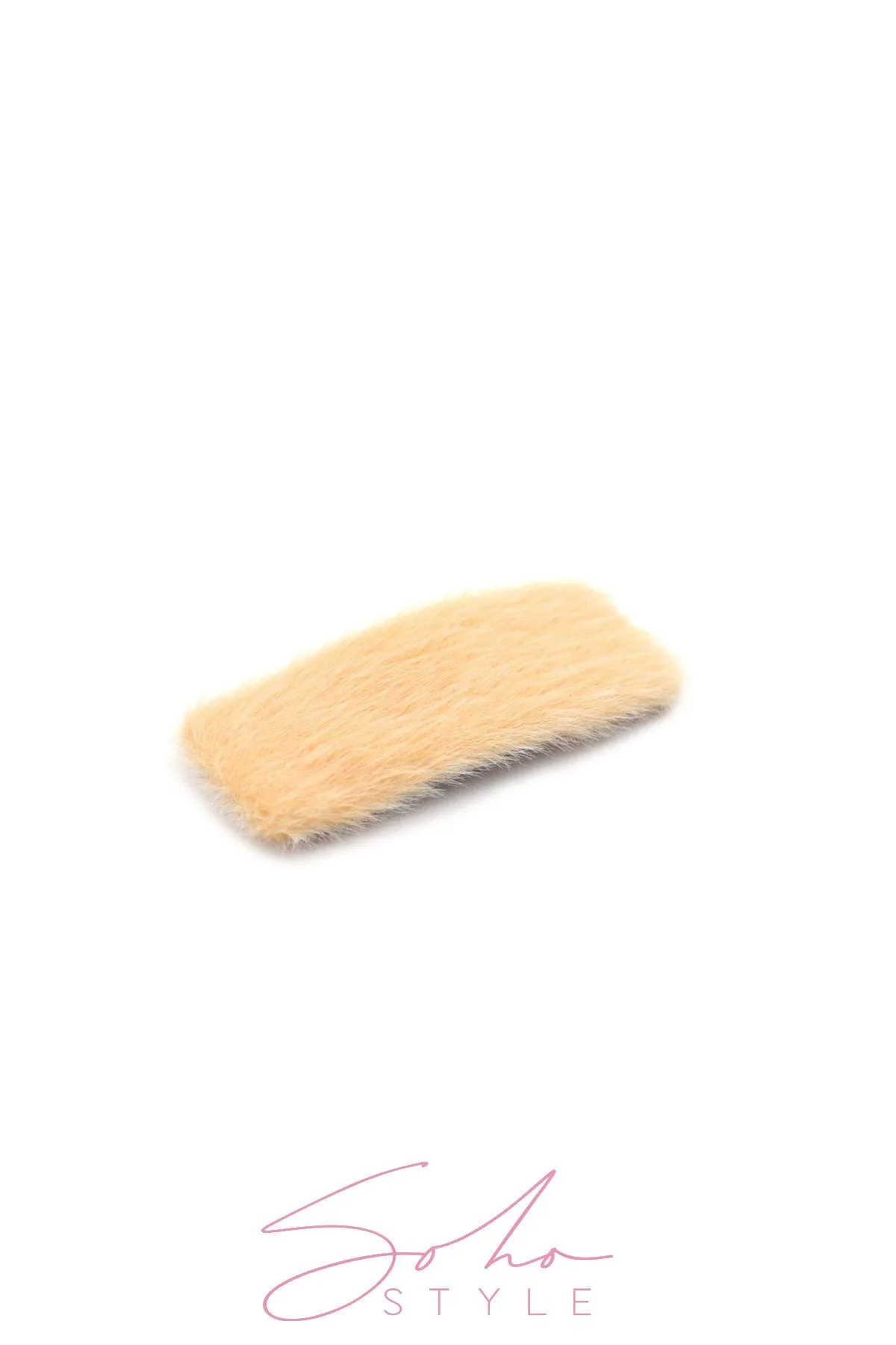 Oversized Fuzzy Rectangle Snap Clip